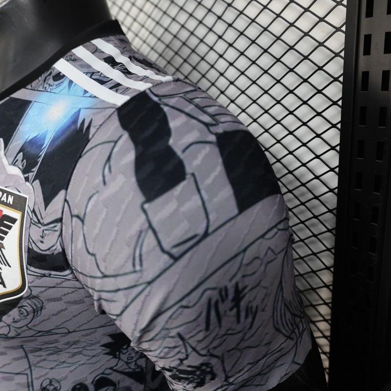 Player Version 2025 Japan National Team Dragon Ball Z Vegeta Grey with Anime Graphic Jersey