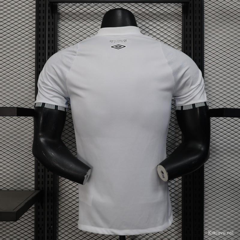 Player Version 25/26 Santos Home Jersey With Sponsors