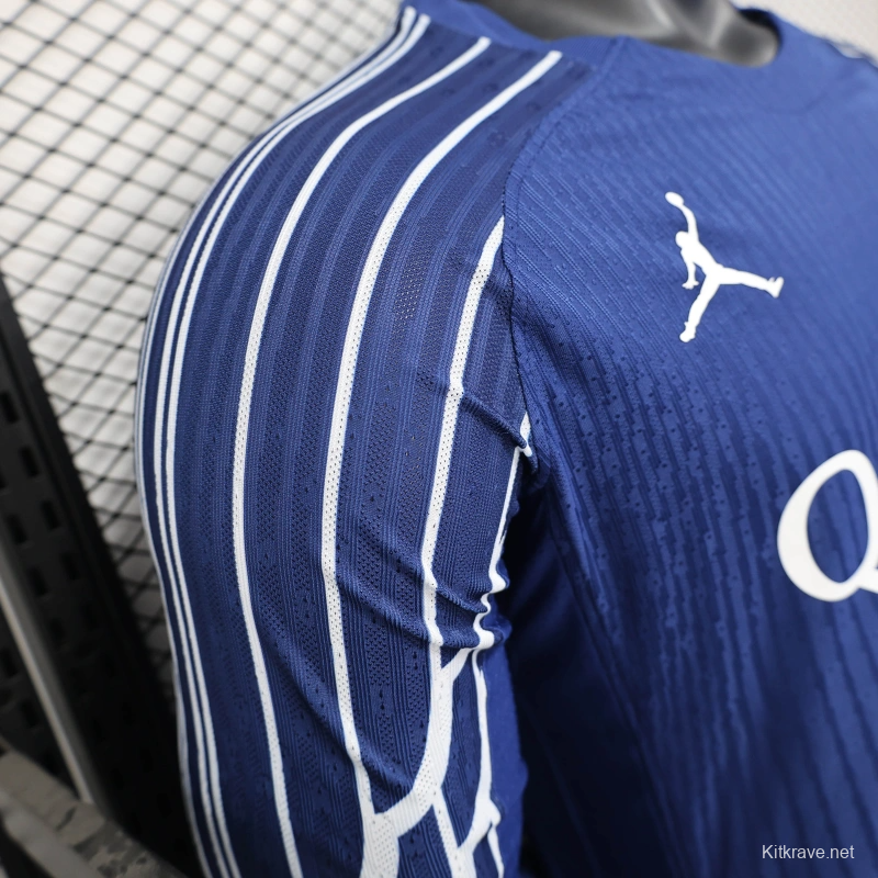 24/25 Player Version PSG Forth Blue Long Sleeve Jersey