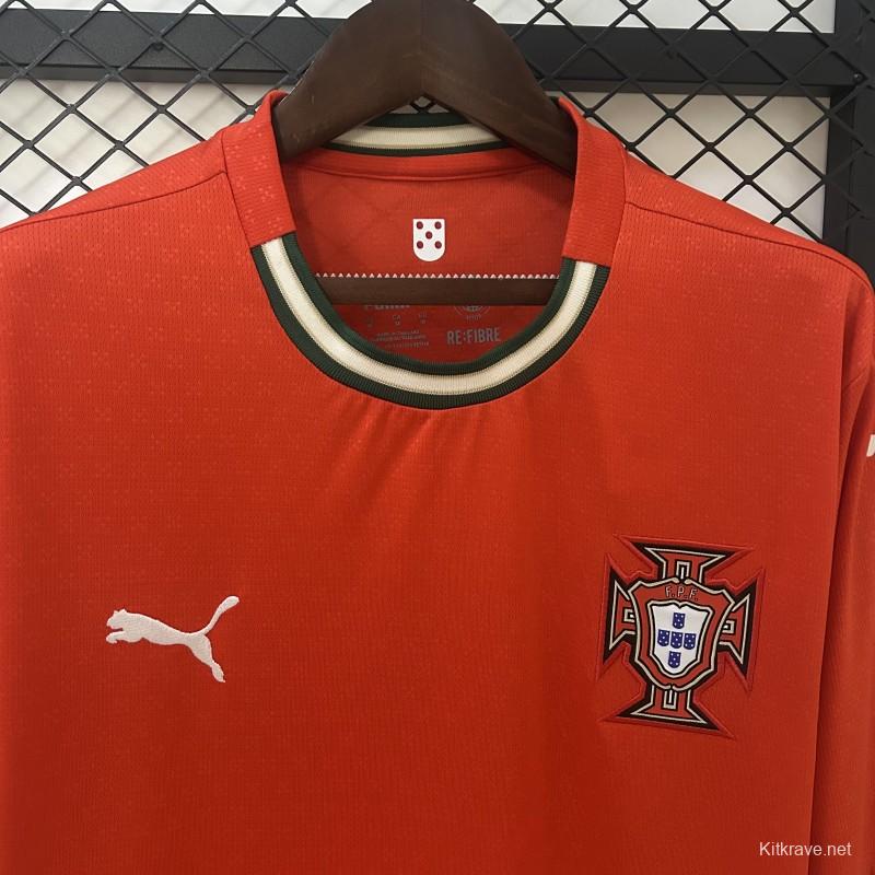 2025 Long Sleeve Portugal Home Jersey