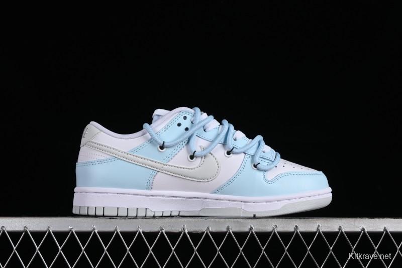 Nike Dunk Low SB Hearts Playing Cards Graffiti North Carolina Blue Casual Skate Shoes - DV0831-101