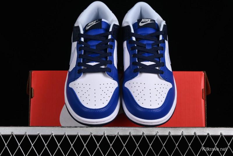 Nike SB Dunk Low Casual Skate Shoes in Black, White, and Blue - FQ8826-100