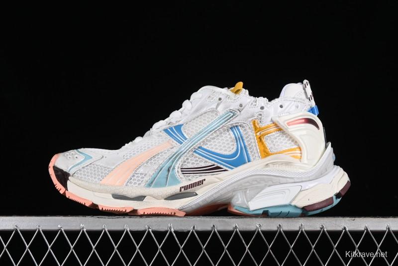 Balenciaga Runner Kith Four Color Retro Casual Sneakers - W3RNY0326