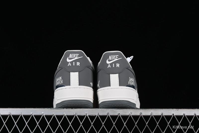 Nike Air Force 1 '07 Low "SHARK" Casual Sneakers with Full-Length Air Cushion - DB3301-220