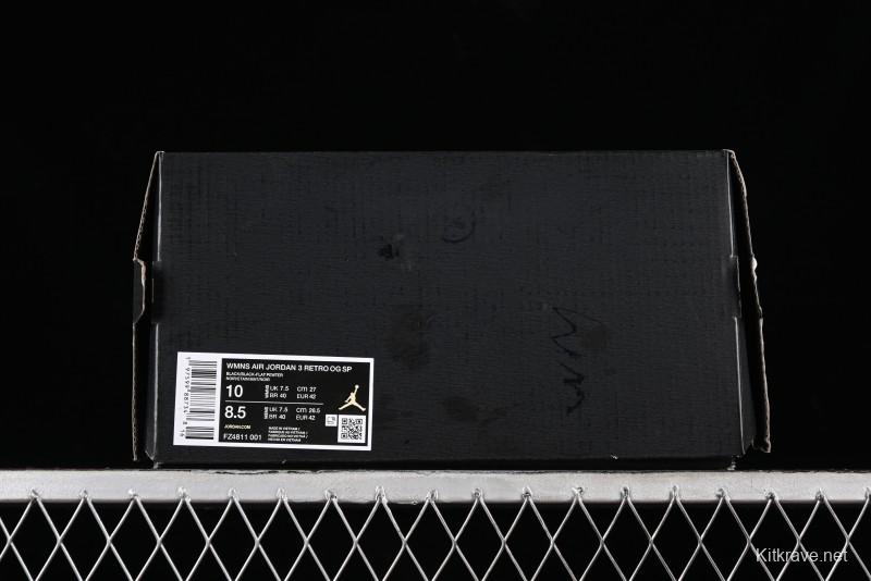 Nike A Ma Maniere x Air Jordan 3 Retro Black Sneakers - FZ4811-001