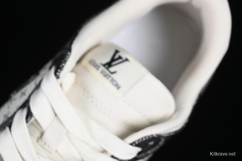 Nike SB Dunk Low LV Collaboration - Black Checkerboard Anniversary Custom Low-Top Casual Skate Shoes - XB3802-353