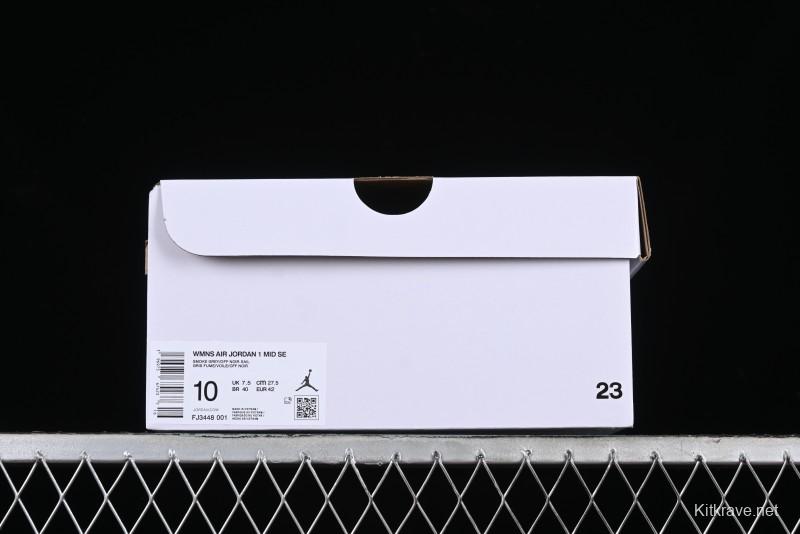 Nike Air Jordan 1 Mid Basketball Shoes in Space Gray - FJ3448-001