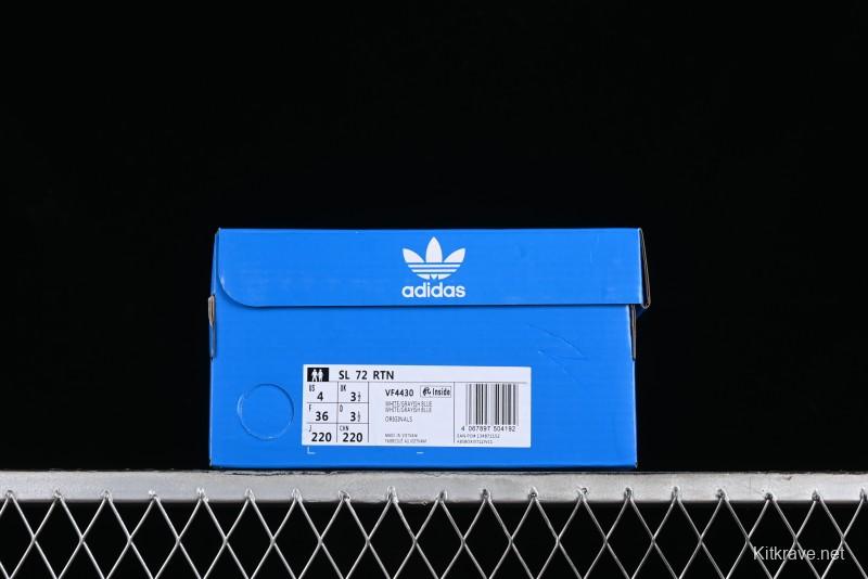 Adidas Originals SL 72 RS Retro Running Shoes with Ecotex Tongue and EVA Midsole - VF4430