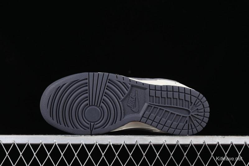 Nike SB Dunk Low Lightning Collaboration - Off White Navy Blue Small Blue Swoosh Anniversary High-End Custom Low-Top Casual Sneakers - XD1688-032