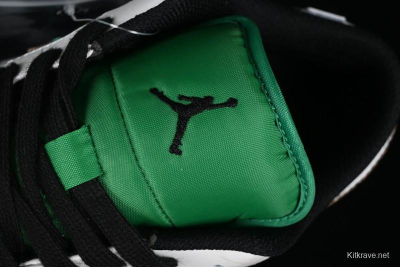 Nike Air Jordan 1 Low Retro Basketball Shoes with Panda Mischief Pioneer Rider Design - 553558-065