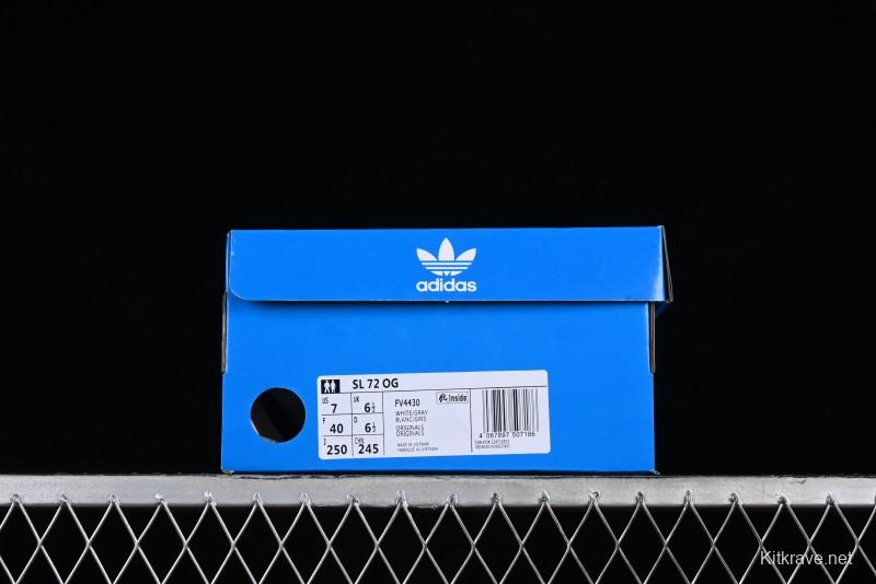 Adidas Originals SL 72 RS Retro Running Shoes with Nylon Upper and Rubber Outsole - FV4430