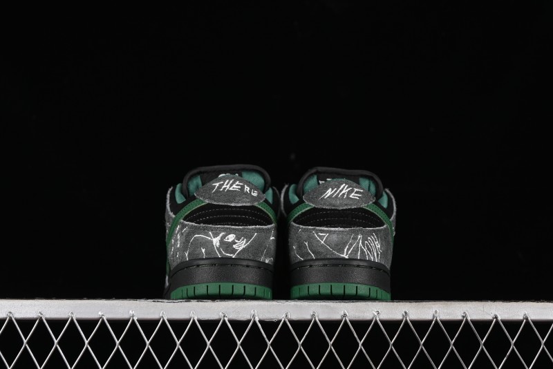 Nike There Skateboards x Nike SB Dunk Low Graffiti Art Style Collaboration SB Low Top Casual Skate Shoes - HF7743-001