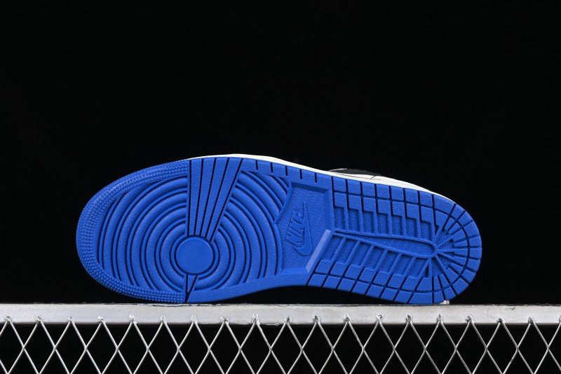 Nike Air Jordan 1 Low "Quai 54" Casual Sneakers in White Black Blue - HQ0764-001