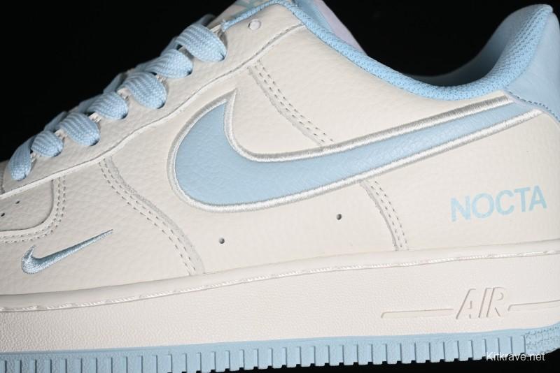 Nike Nocta x Nike Air Force 1 '07 Low Casual Sneakers with 3M Reflective Details and Full-Length Air Cushion - NO0224-026