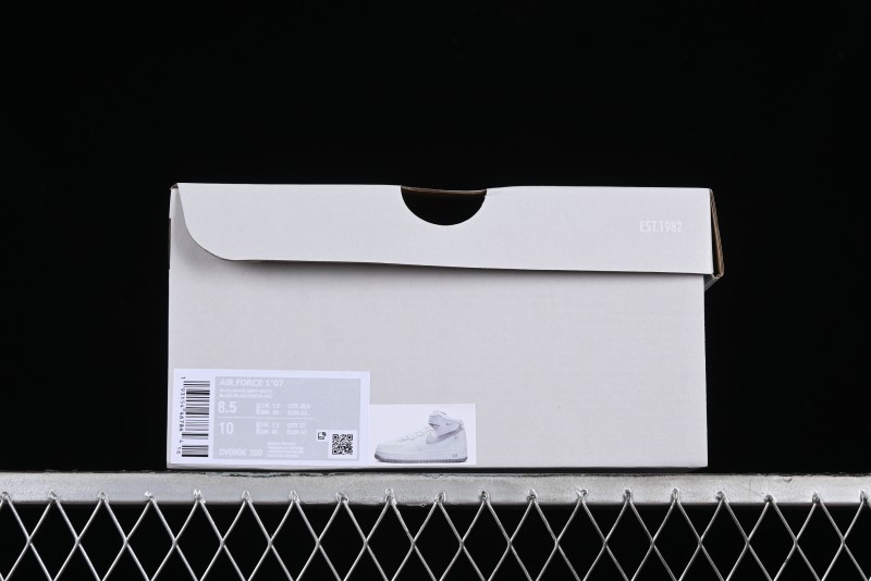 Nike Air Force 1 '07 Mid Casual Sneakers in White-Grey - DV0806-100