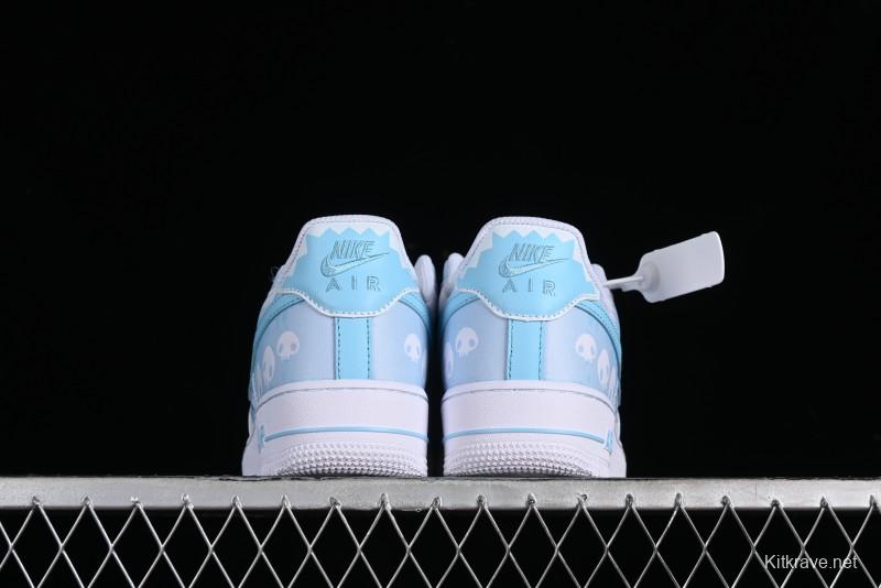 Nike Air Force 1 Low Witch Collaboration Custom Leather Sneakers with Full-Length Air Cushion - CW2288-111