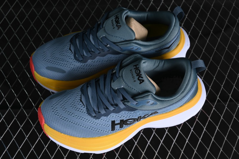 HOKA ONE ONE Bondi 8 Performance Cushion Running Shoes with Enhanced Support - 1123202 GBMS