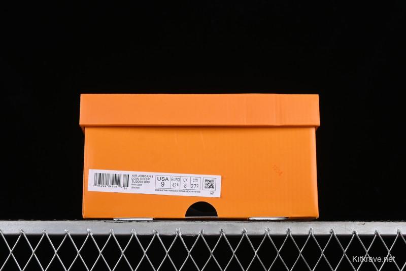 Nike Travis Scott x Fragment Design x Jordan Air Jordan 1 Low OG SP AJ1 LV Khaki Denim Casual Sneakers - SJ2068-009