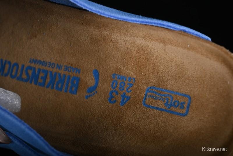 Birkenstock Arizona Soft Footbed Sandals with Suede Leather and Lambswool Lining - Original Blue