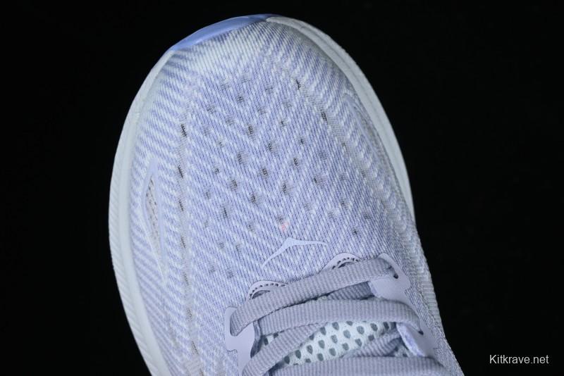 HOKA ONE ONE Clifton 9 Lightweight Knit Mesh Running Shoes with Enhanced Cushioning - 1127896 EHR