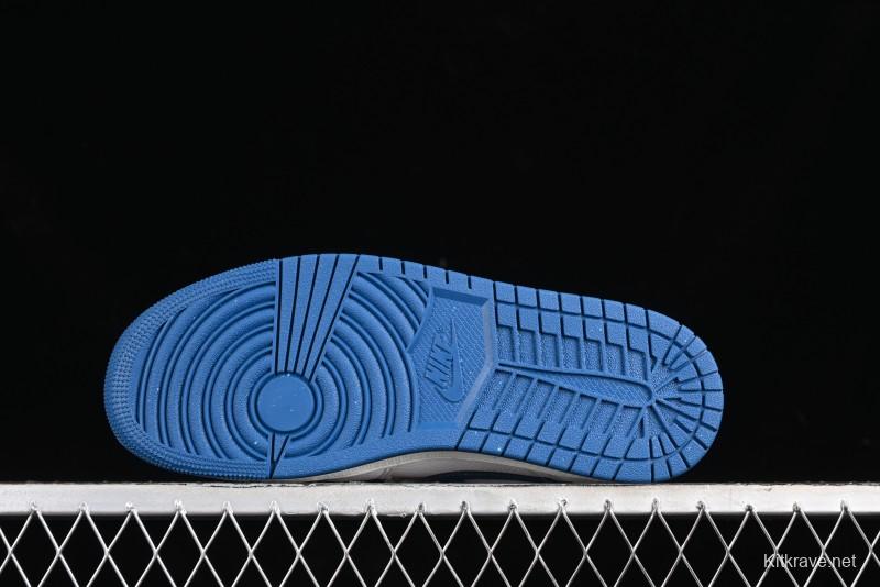 Nike Air Jordan 1 Mid Basketball Shoes Industrial Blue - FN5215-141