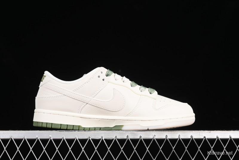 Nike SB Dunk Low Supreme Collaboration - Beige Green Two-Tone Anniversary High-End Custom Low-Top Casual Skate Shoes - BB8675-109