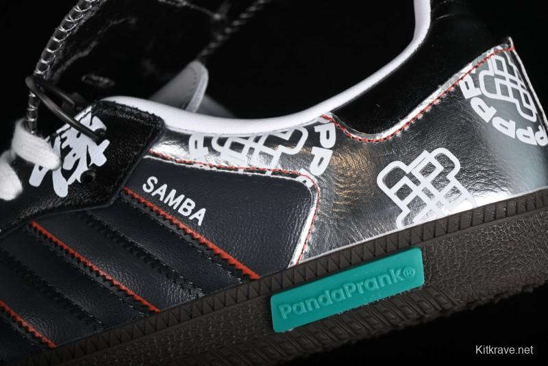 Adidas Originals Samba OG Low Top Casual Sneakers with Panda Mischief Design - IG1024