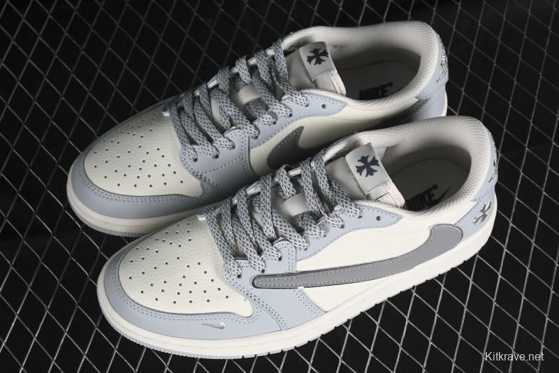 Nike Travis Scott x Fragment Design x Air Jordan 1 Low OG SP AJ1 Retro Sneakers - DM7866-016