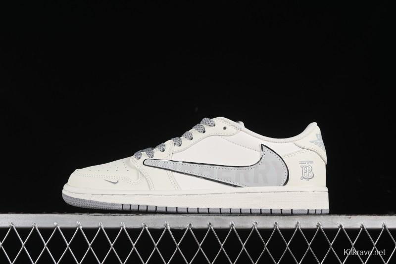 Nike Travis Scott x Fragment Design x Air Jordan 1 Low OG SP AJ1 Low Top Casual Sneakers - DM7866-022