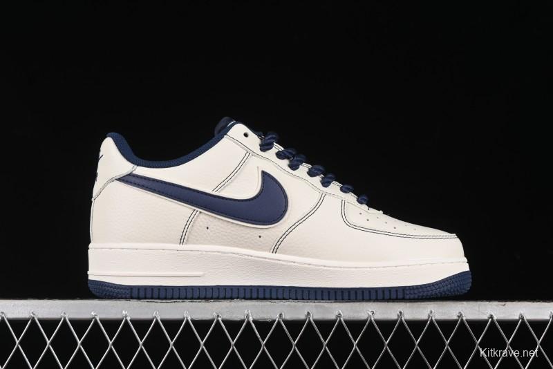 Nike Undefeated x Air Force 1 Low Casual Sneakers in Dark Blue Hemp with Reflective Details - UT2023-205