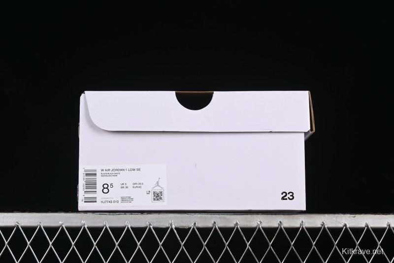 Nike Air Jordan 1 Low "Black Croc" Casual Sneakers - HJ7743-010