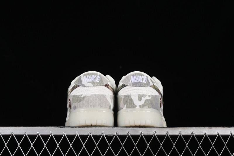 Nike SB Dunk Low Bape Collaboration - Crystal Camouflage Anniversary Custom Low-Top Casual Skate Shoes - JH8040-941