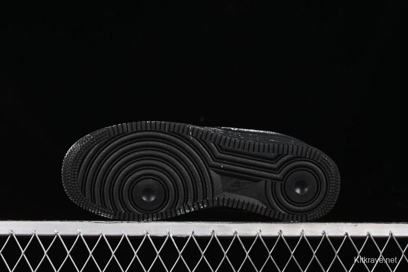 Nike Air Force 1 '07 Low Graffiti Black Silver Anime Hand-Painted Casual Sneakers - CW2288-012