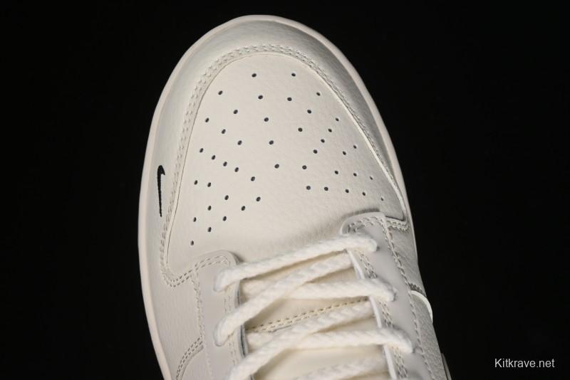 Nike SB Dunk Low Carhartt Collaboration - Off White Black Swoosh Anniversary Customized Low-Top Casual Skate Shoes - SJ1089-007