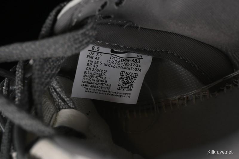 Nike SB Dunk Low Gucci Collaboration Anniversary High-End Custom Sneakers in Off-White & Dark Gray Swoosh - DQ1098-383