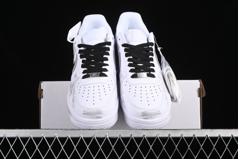 Nike Air Force 1 '07 Low Custom Hand-Painted 2D Theme with Broken Three-Hook Shadow and Strap - CW2288-111