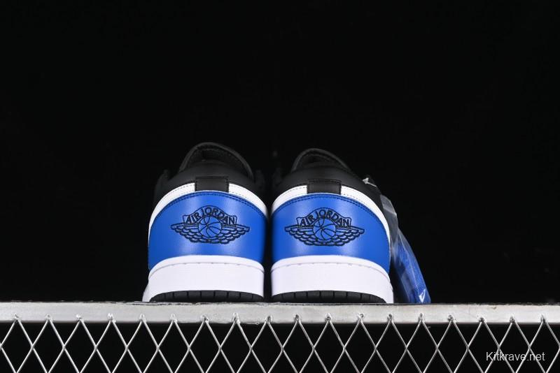 Nike Air Jordan 1 Low Retro Basketball Shoes in Black/Blue - 553558-042