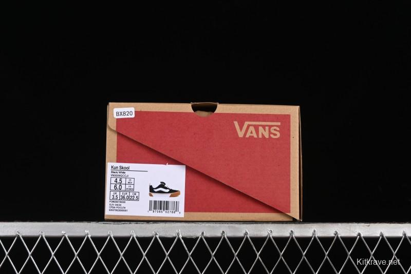 Vans Knu Skool Low Top Retro Casual Vulcanized Skate Shoes with Chunky Tongue - VN0009QCCJI