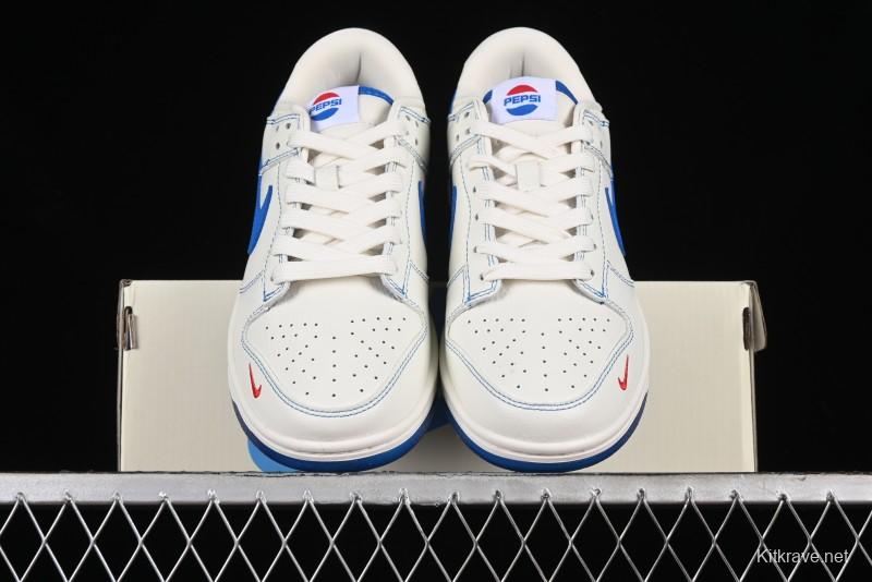 Nike SB Dunk Low Pepsi Anniversary Premium Custom Low-Top Casual Skate Shoes - XB3802-349
