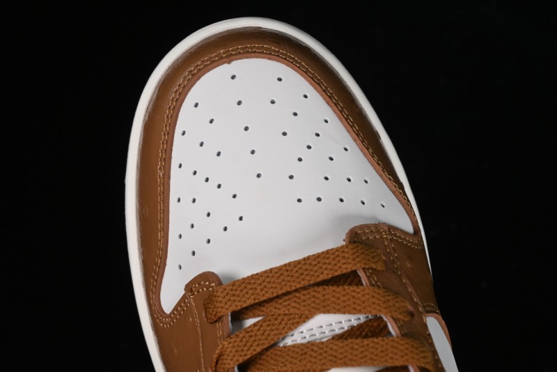 Nike Dunk Low LX SB Casual Skate Shoes in Brown Ostrich - FJ2260-001