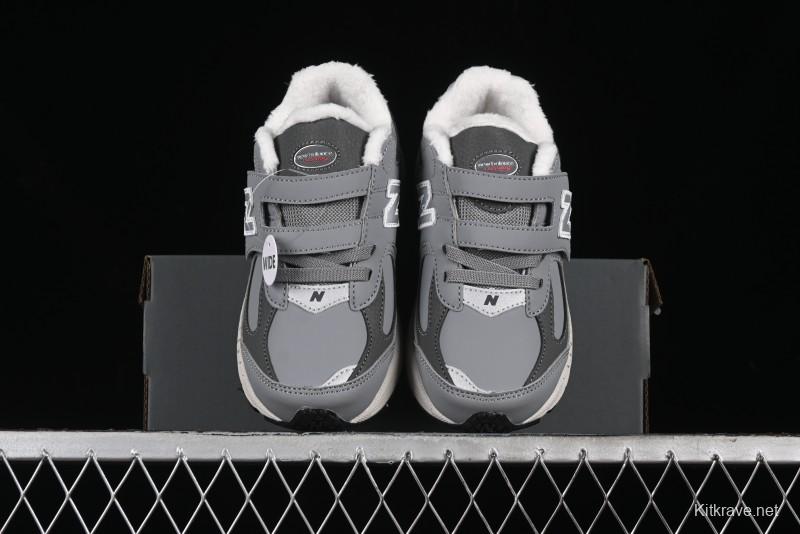New Balance 2002R Series Kids' Hook & Loop Warm Lined Shoes - PV2002RG