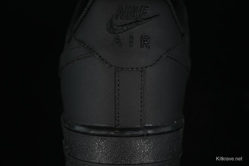 Nike Air Force 1 '07 Low LV Custom All Black Casual Sneakers - 315122-101