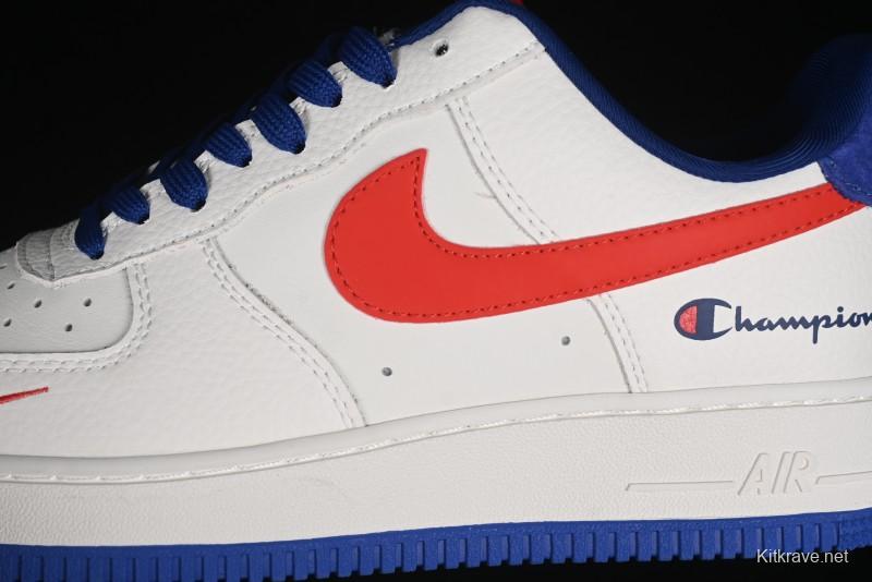 Nike Air Force 1 '07 Low Champion Collaboration - Blue White Red Low-Top Casual Sneakers - KK1988-002