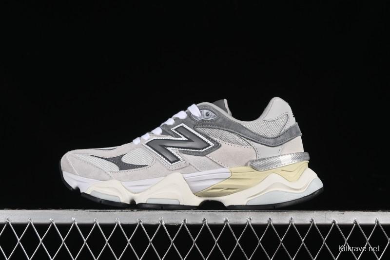 New Balance 9060 Retro Casual Running Sneakers with ABZORB Cushioning Technology - U9060GRY