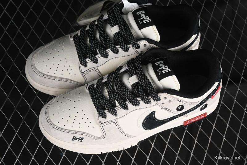 Nike SB Dunk Low Supreme x Bape Anniversary Custom Sneakers - MM1089-017