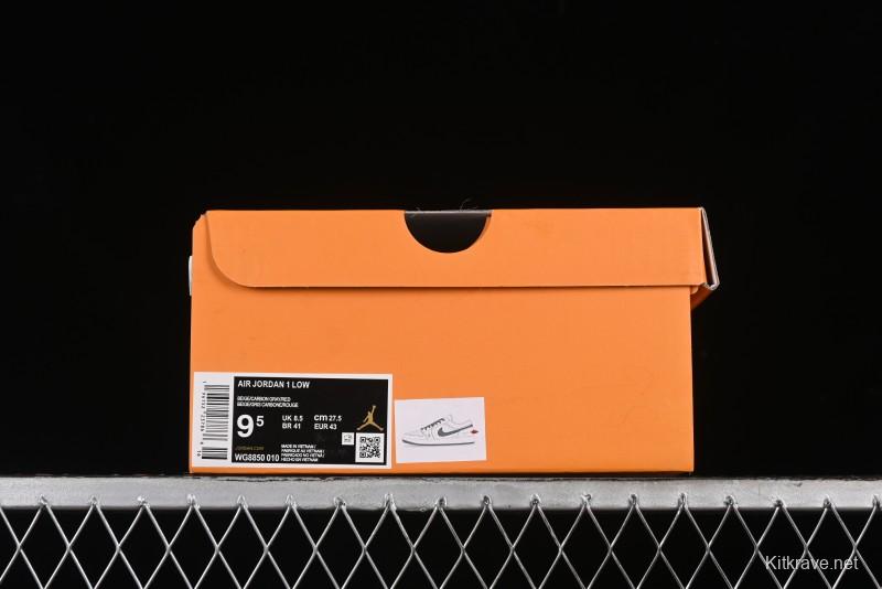 Nike Air Jordan 1 Low LV Collaboration Print Off-White Retro Basketball Shoes - WG8850-010