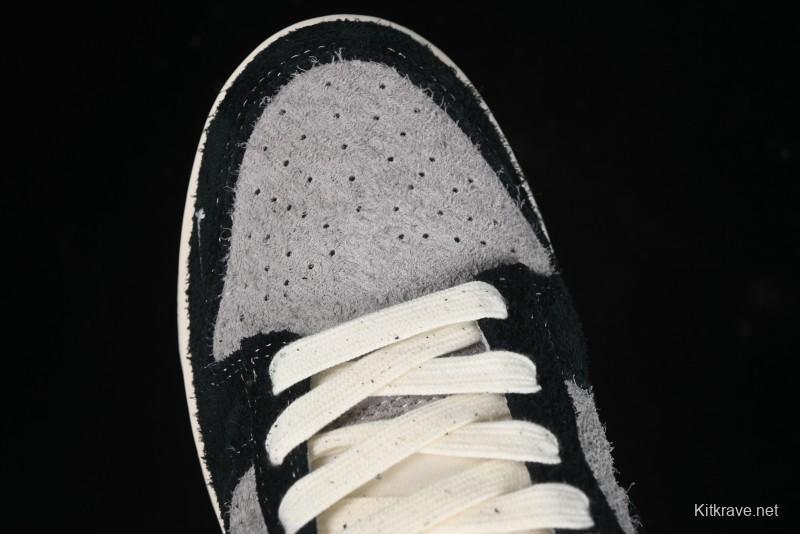 Nike SB Dunk Low Stussy Series - Grey Black with Black Swoosh Anniversary Custom Low-Top Casual Skate Shoes - MM1089-028