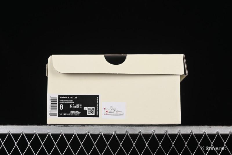 Nike Air Force 1 '07 Low UN Collaboration - Beige Silver Trim Lace-Up Casual Sneakers - SJ1198-500