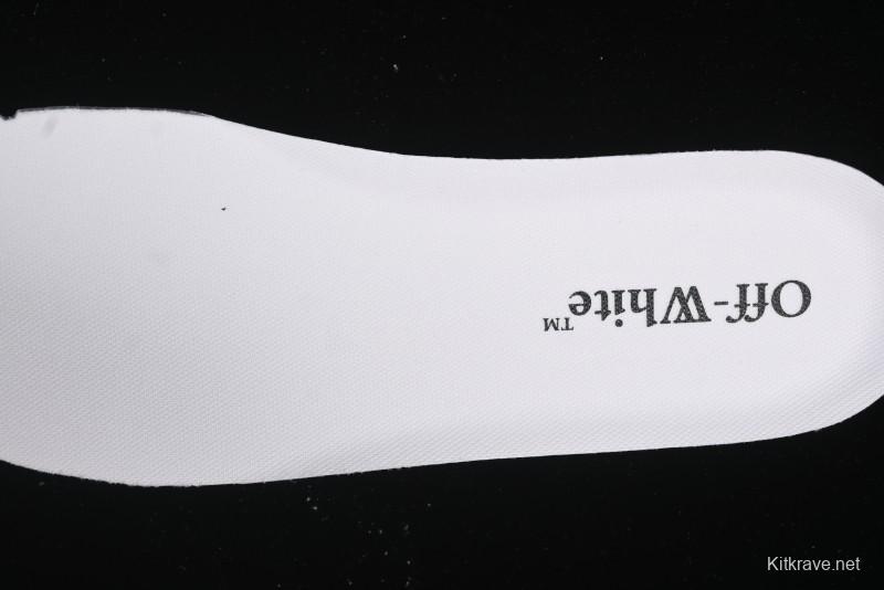 Off-White Out Of Office Low-Top Fashion Sneakers in White Black - AJD4