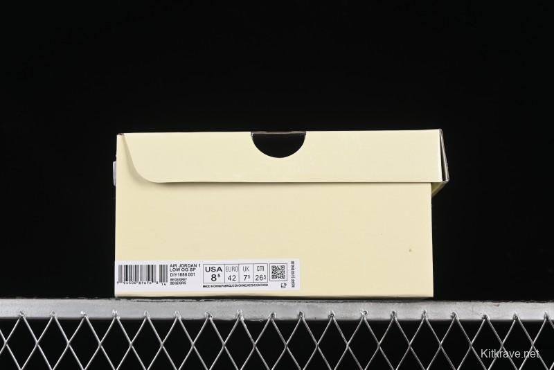 Nike Travis Scott x Fragment Design x Air Jordan 1 Low OG SP AJ1 Supreme North Face Collaboration - DIY1688-001